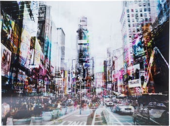 Quadro In Vetro Times Square Move 160x120cm – immagine-1.