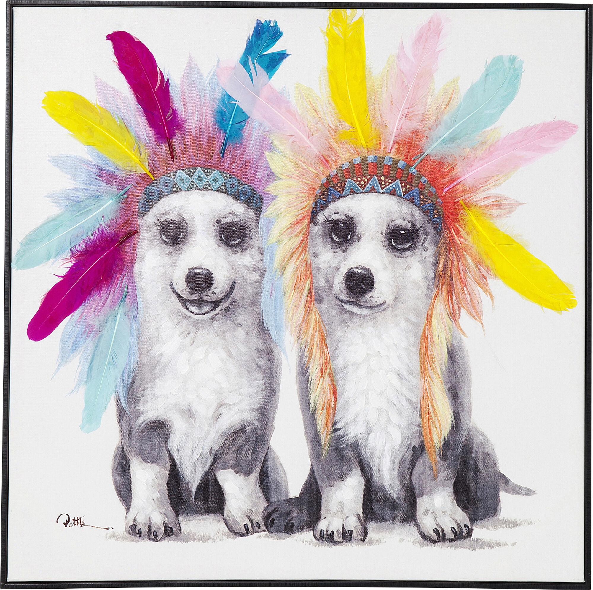 Obraz Touched Chief Dogs 70x70 cm – obraz-1