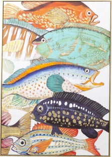 Slika akrilna Fish Meeting Two 75x100cm – slika-1.