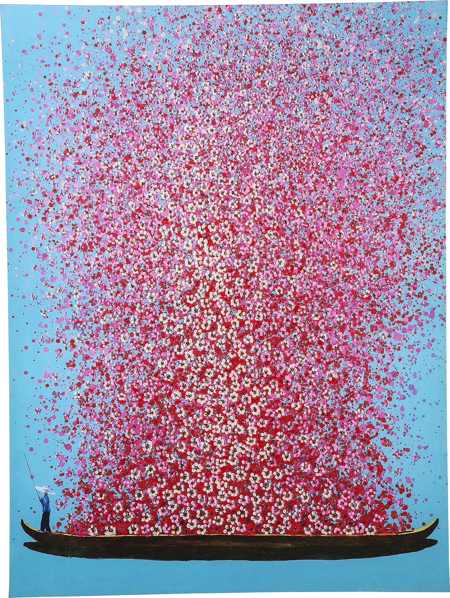 Paveikslas Flower Boat Blue Pink 160x120cm – paveikslėlis-1.