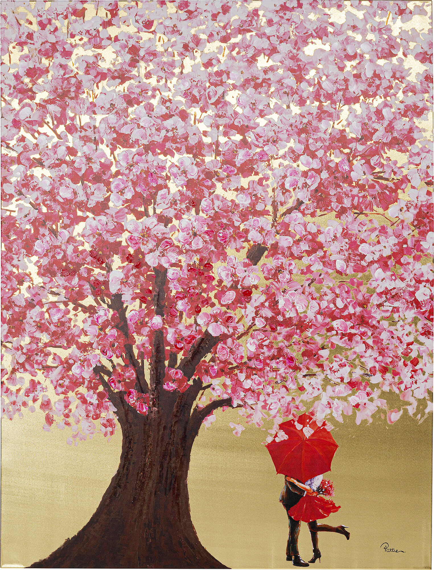 Obraz kobieta z parasolem kolorowy 120x160 cm – obraz-1