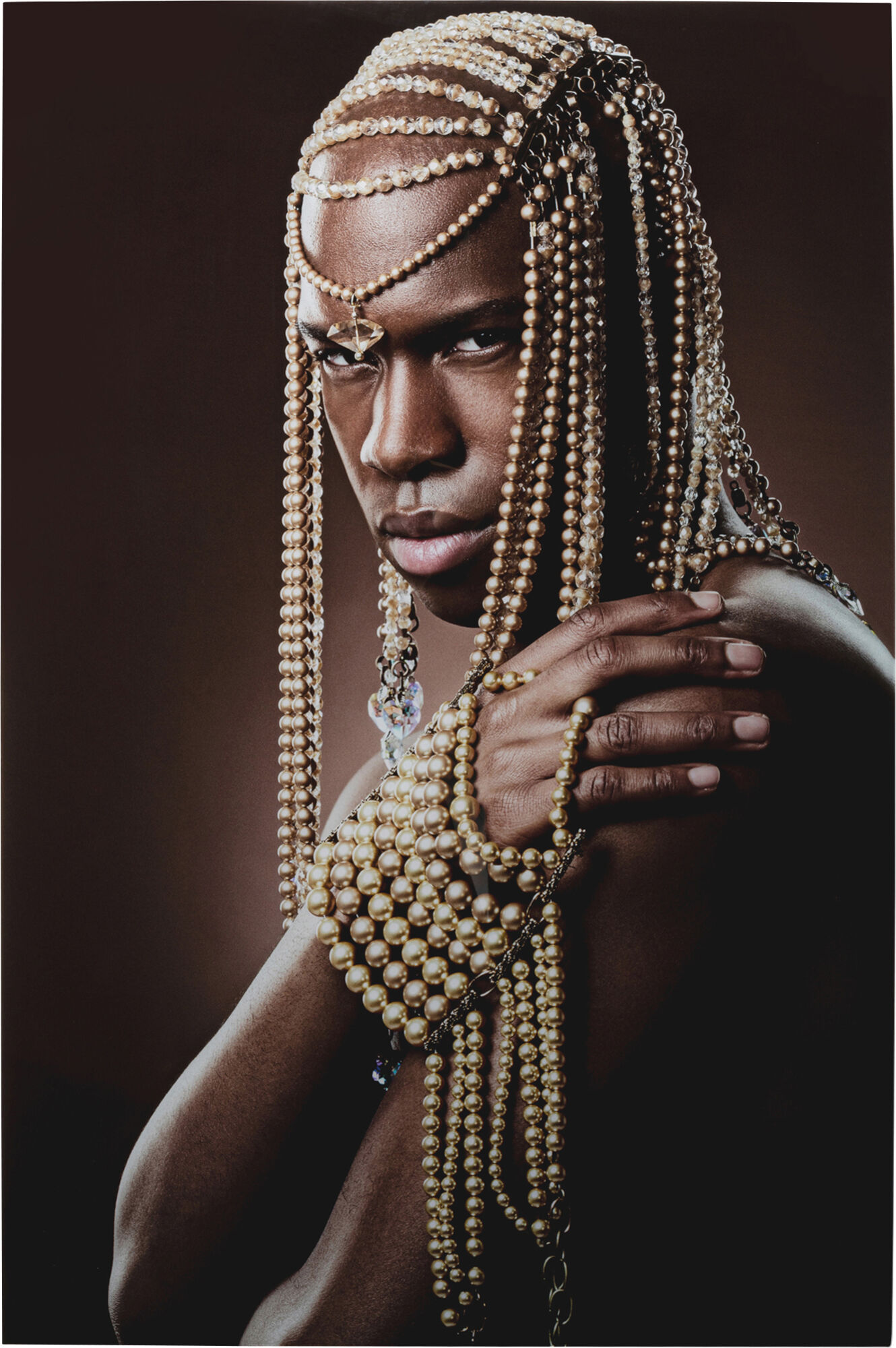 Stiklinis paveikslas Traditional Beads Man 100x150cm – paveikslėlis-1.