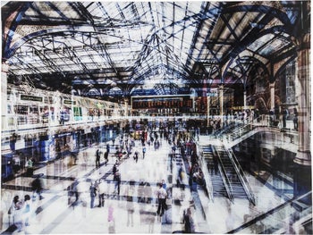Картина Train Station 120x160 cm – изображение-1.