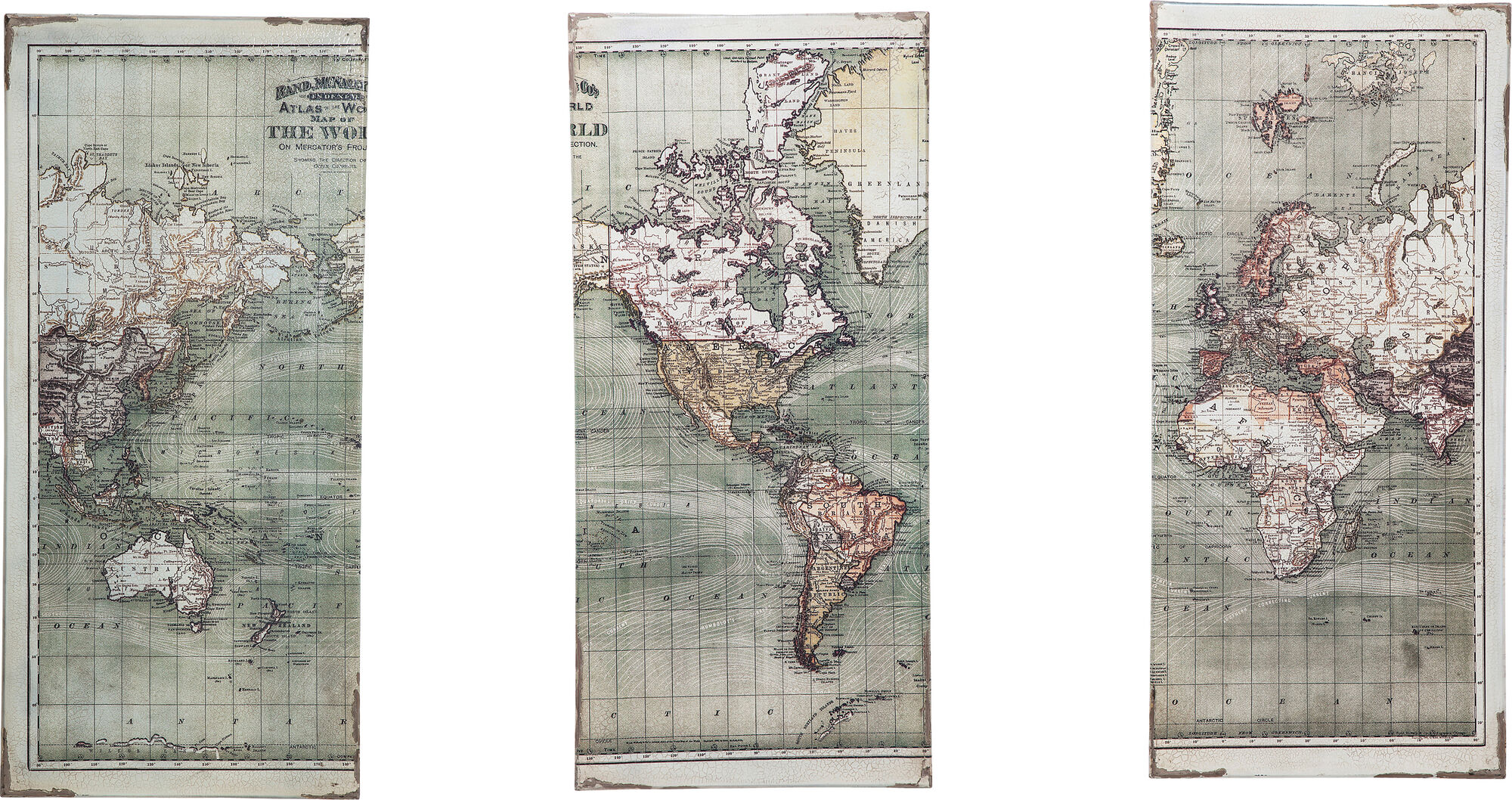 Obraz Triptychon Map 170x122 cm – obraz-1