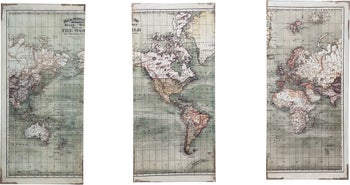 Obraz Triptychon Map 170x122 cm – obraz-1