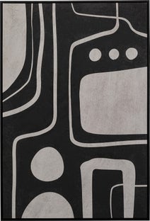 Obraz w kolorze czarno-szarym boho 73x113 cm – obraz-1