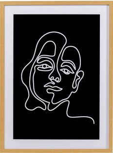 Obraz z motywem twarzy rama naturalna 60x80 cm – obraz-1