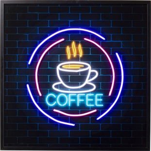 Cuadro cristal Coffee LED 80x80cm – Imagen-1.