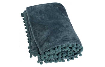 Одеяло с помпони 130х150 – изображение-1