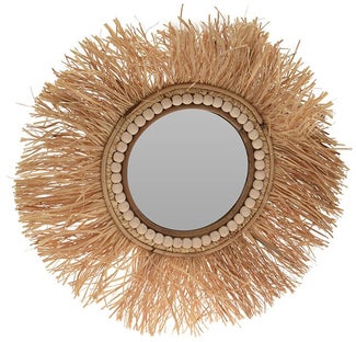 Огледало със сламена декорация – изображение-1