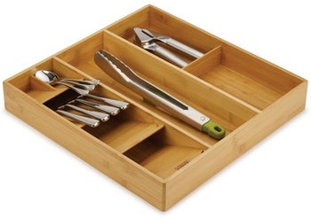 Organizer bambusowy do szuflad 40x39 cm – obraz-1