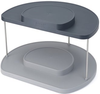 Organizer dwupoziomowy 33x20 cm szary – obraz-1