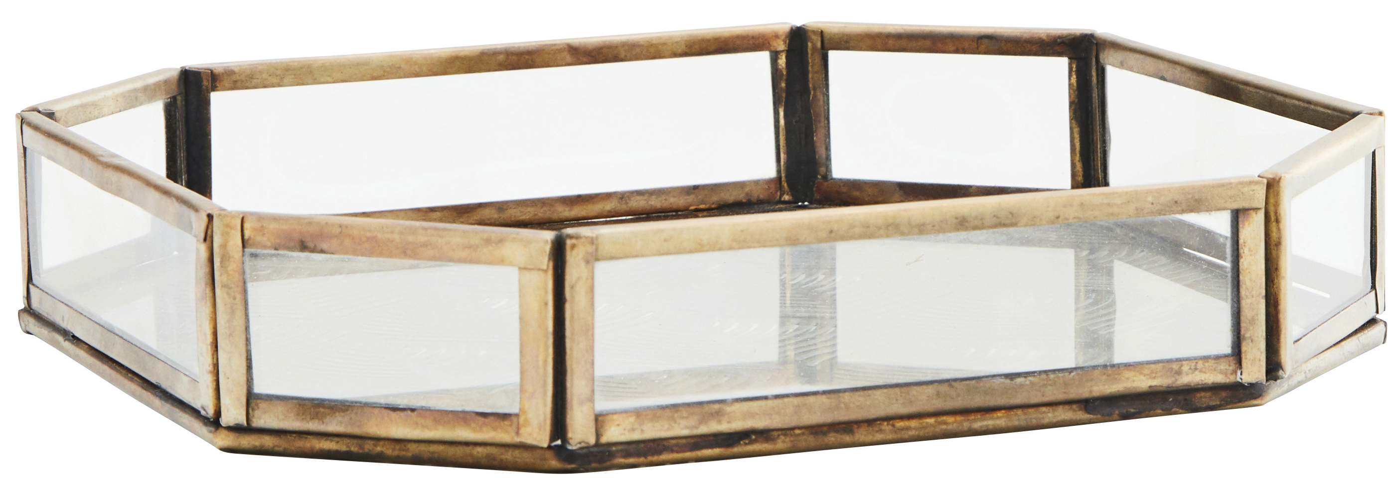 Organizer Gromes 18x18 cm mosiężny postarzany – obraz-1