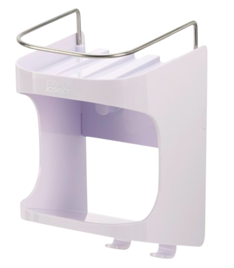 Organizer łazienkowy wiszący 23x13 cm biały 2 poziomy – obraz-1