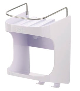 Organizer łazienkowy wiszący 23x13 cm biały 2 poziomy – obraz-1