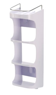 Organizer łazienkowy wiszący 45x13 cm biały 4 poziomy – obraz-1