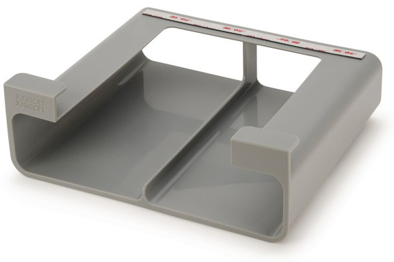 Organizer na folie i torby spożywcze 26x22 cm szary – obraz-1