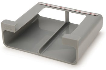 Organizer na folie i torby spożywcze 26x22 cm szary – obraz-1