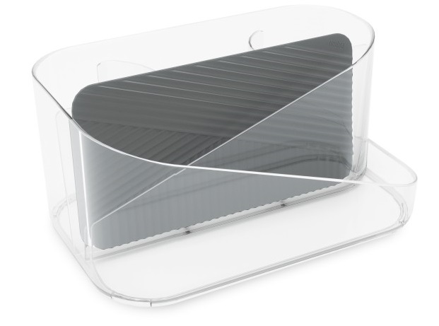 Organizer na przybory do włosów poliwęglanowy transparenty 27x17x13 cm – obraz-1