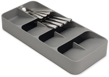 Organizer na sztućce szary 40x22 cm  – obraz-1