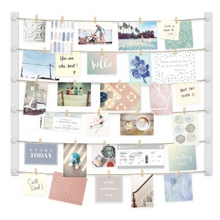 Organizer na zdjęcia drewniany biały 102x81 cm – obraz-1