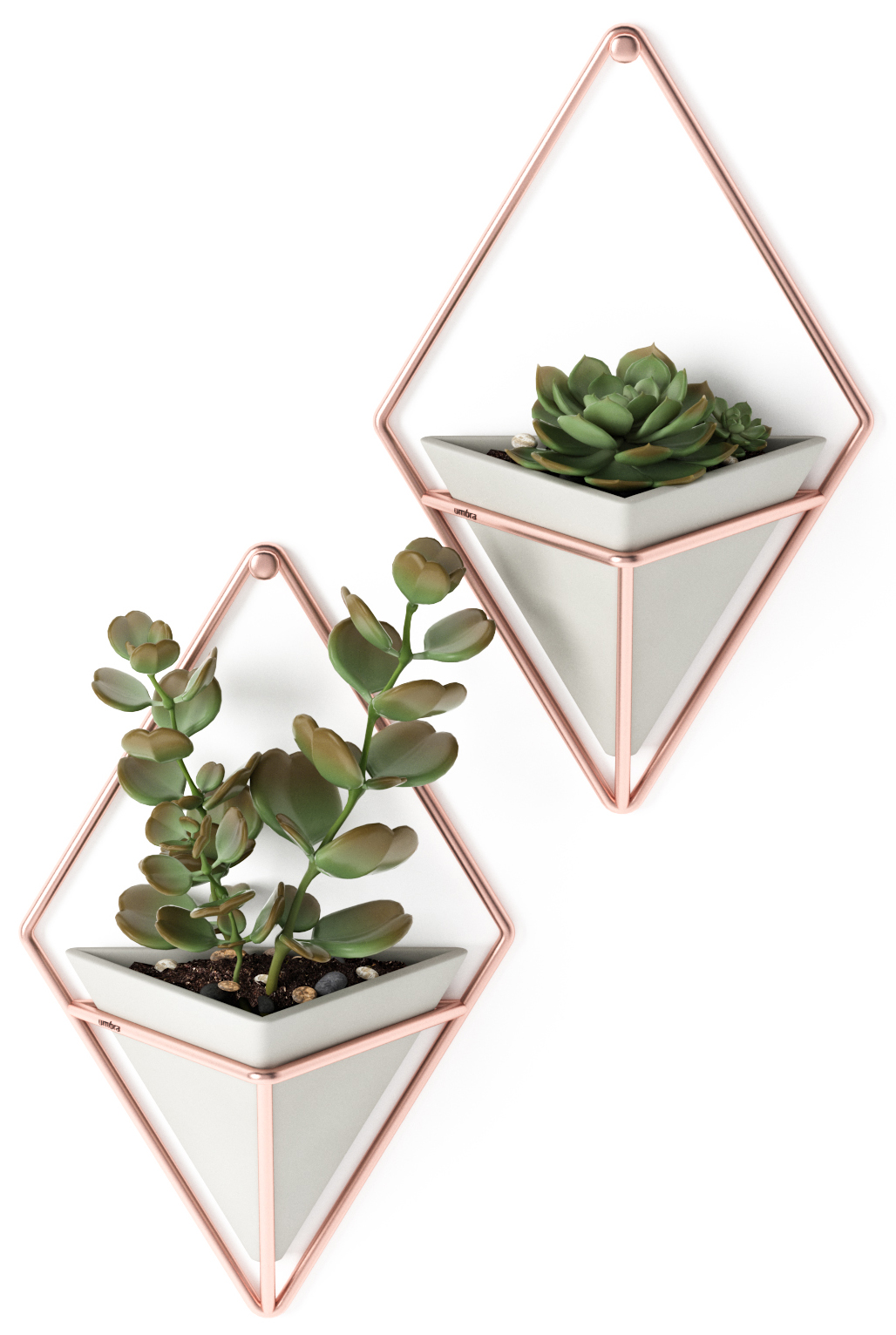 Organizer na kwiaty wiszący miedziany 11x18 cm  – obraz-1