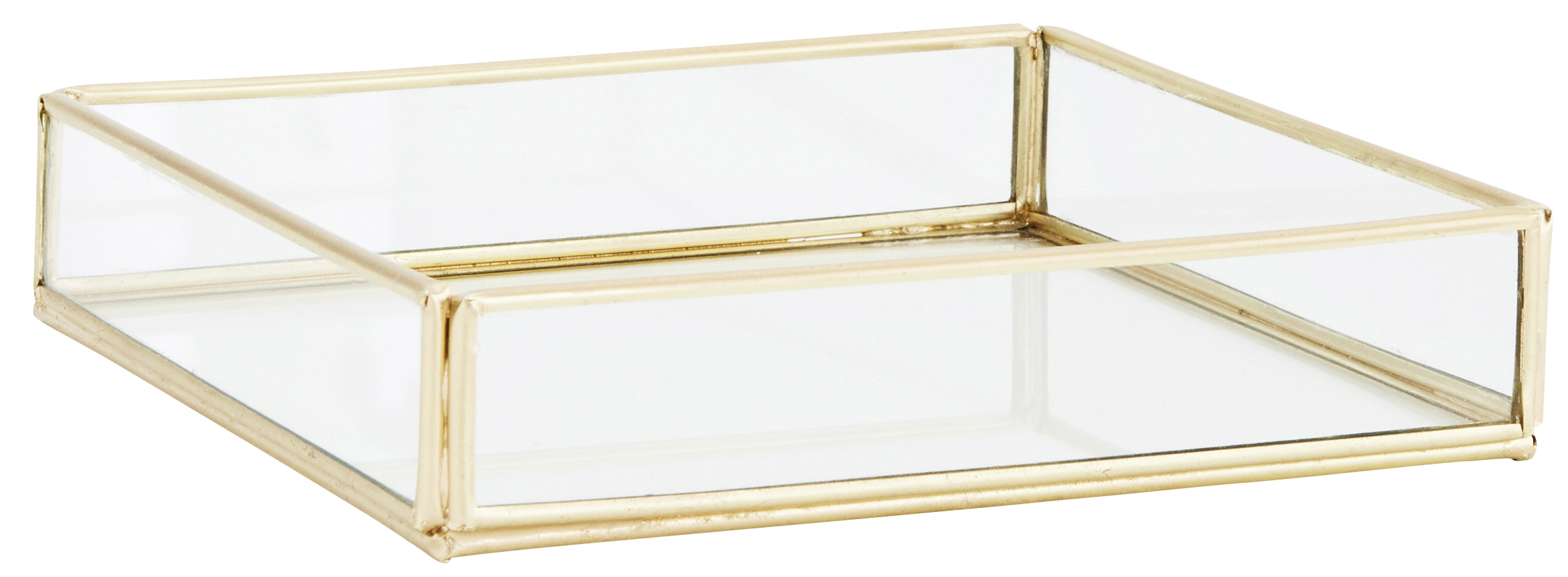 Organizer Sneet 15x15 cm transparentno-złoty – obraz-1