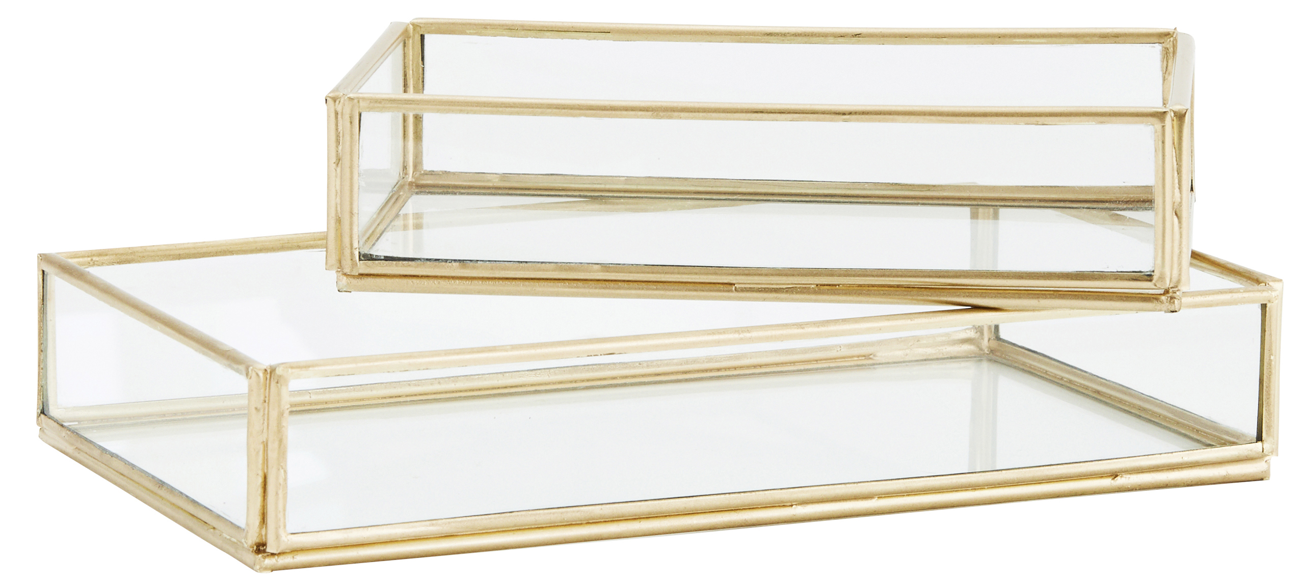 Organizer Sneet (2-set) transparentno-złote – obraz-1