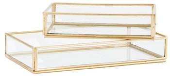 Organizer Sneet (2-set) transparentno-złote – obraz-1