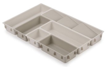 Organizer szufladowy beżowy na kosmetyki 7 elementów – grafika-1.