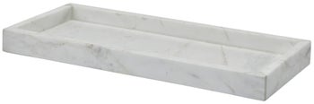 Organizer - taca łazienkowa Hammam 35x15 cm marmur - biała – obraz-1