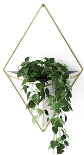 Organizer na kwiaty metalowy wiszący biały 22x10 cm – obraz-1