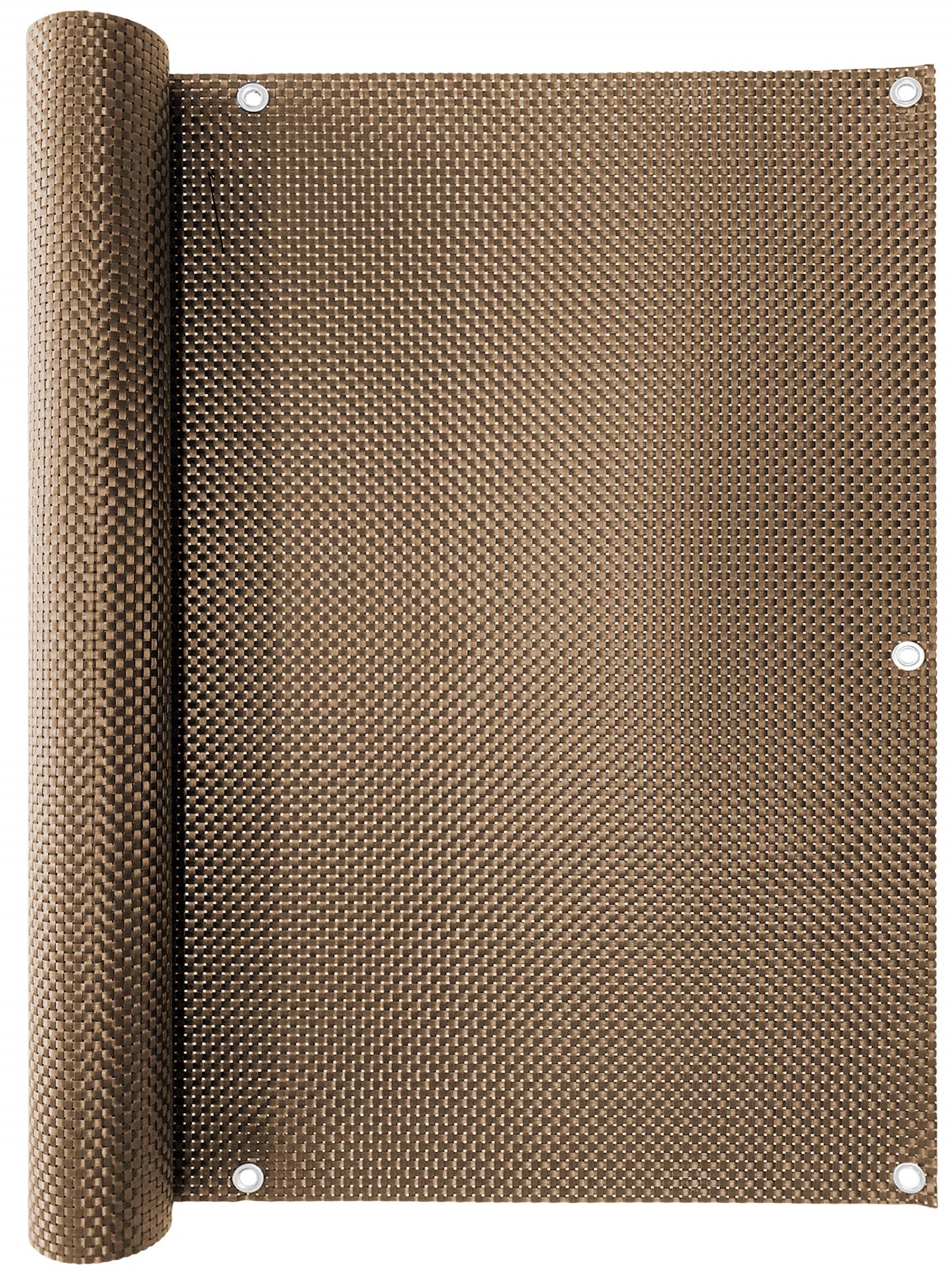 Osłona balkonowa w rolce poliester brązowa 300x90 cm – obraz-1