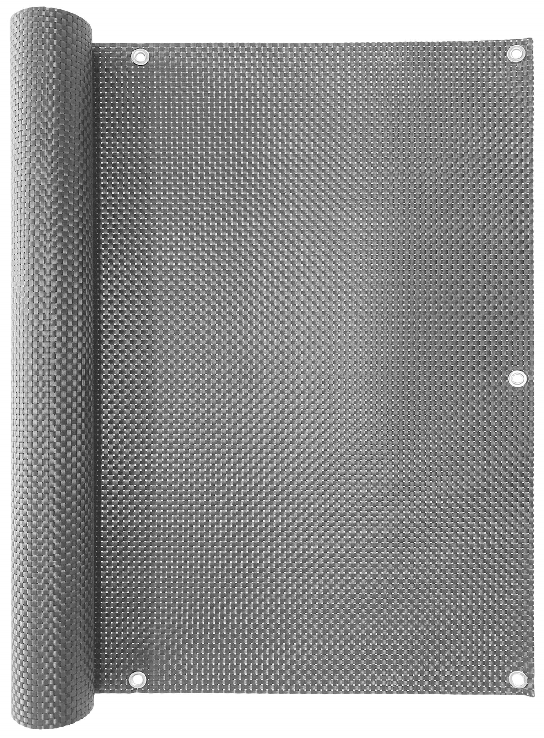 Osłona balkonowa w rolce poliester szara 500x90 cm – obraz-1