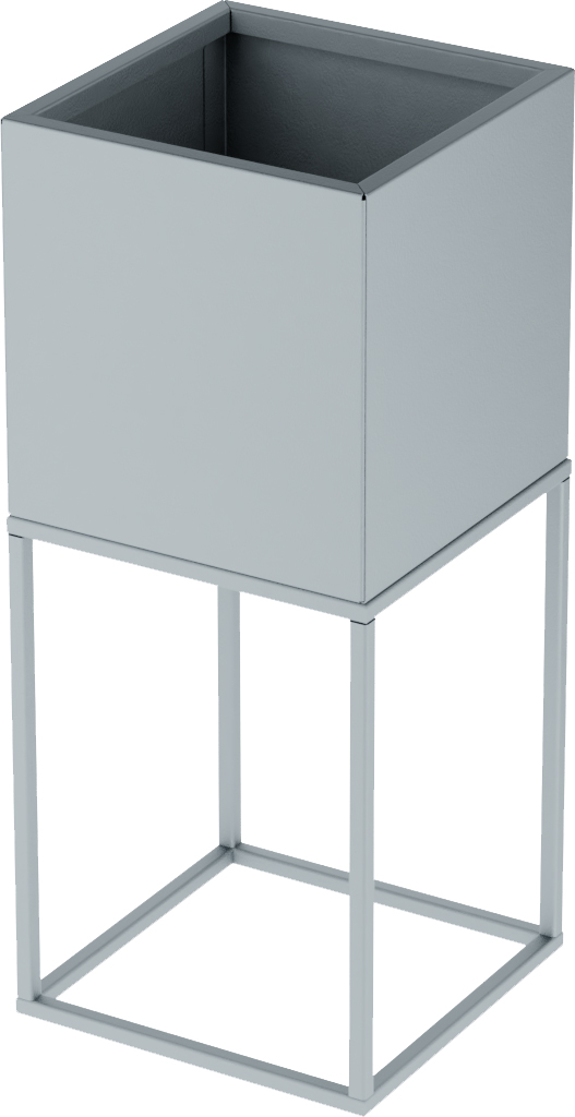 Osłonka na doniczkę srebrna 19x47 cm – obraz-1