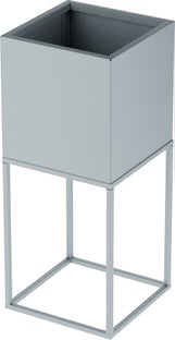 Osłonka na doniczkę srebrna 19x47 cm – obraz-1