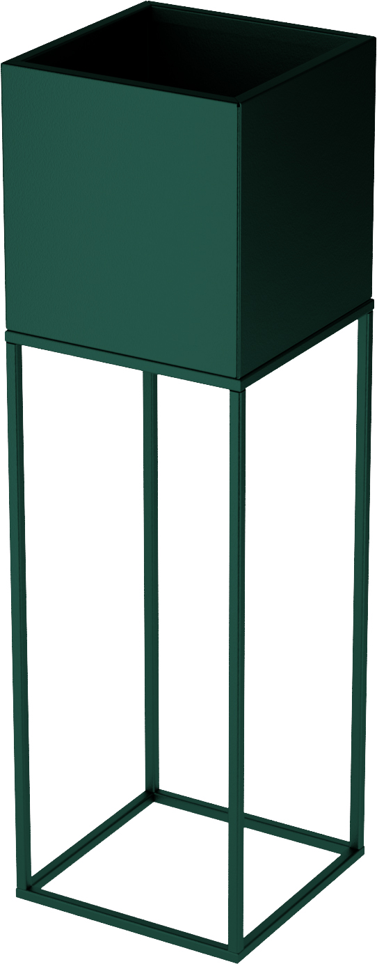 Osłonka na doniczkę zieleń emerald 19x67 cm – obraz-1