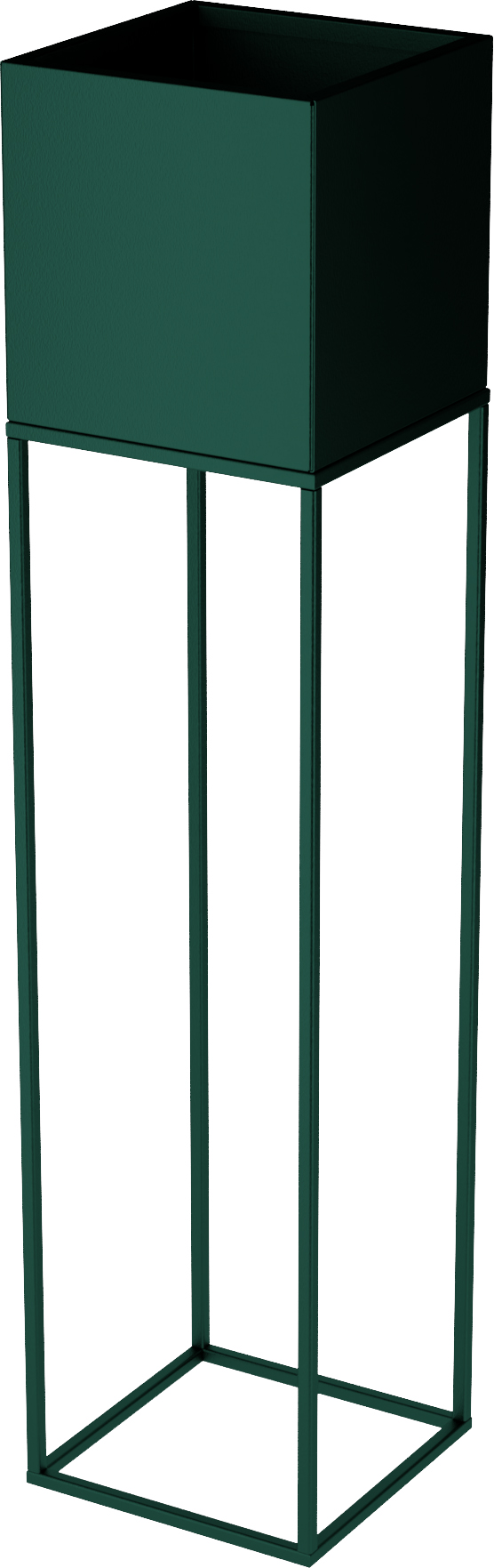 Osłonka na doniczkę zieleń emerald 19x87 cm – obraz-1
