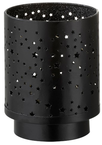 Oświetlenie dekoracyjne LED szklane czarne Ø13x17 cm – obraz-1