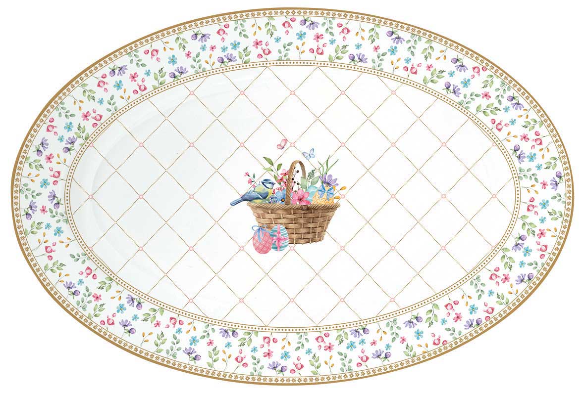 Овално плато за сервиране SPRING BLOOM – изображение-1