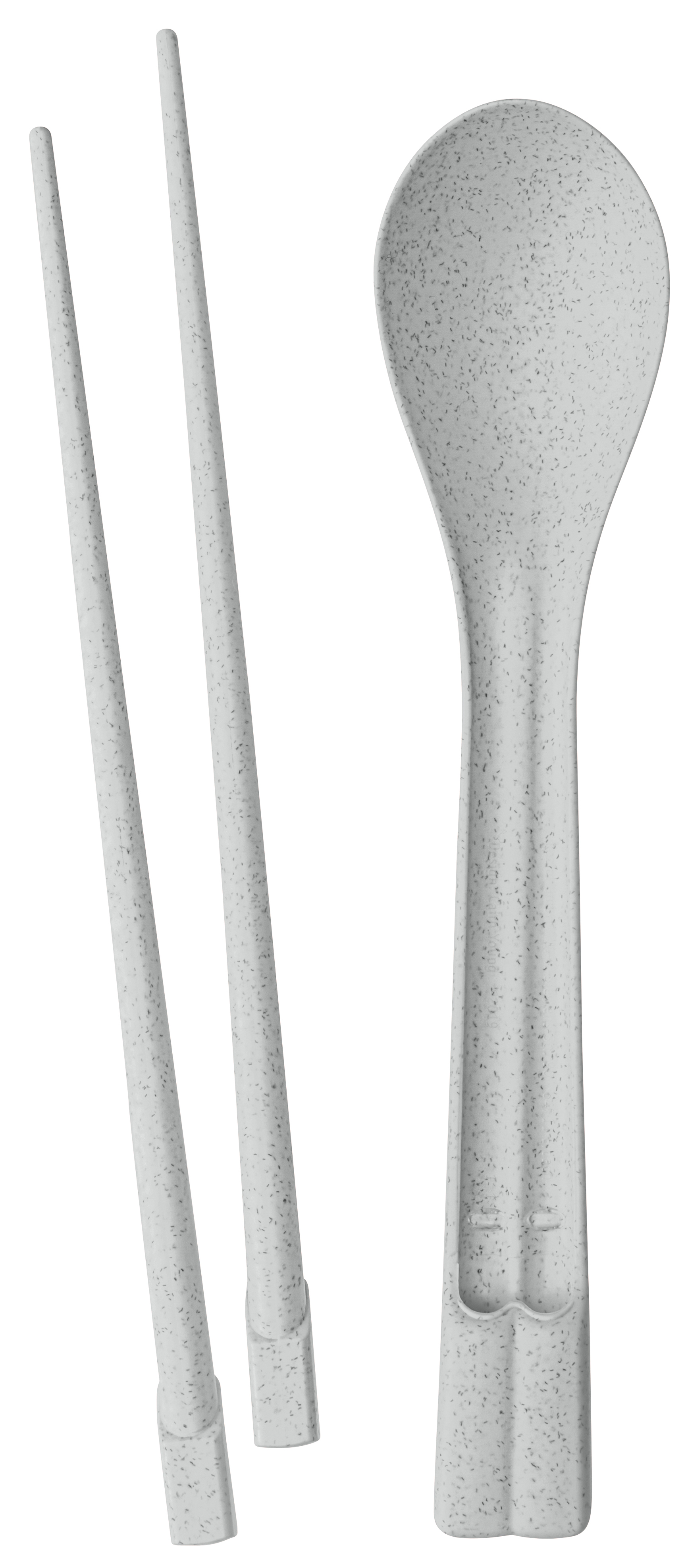 Pałeczki turystyczne z łyżką szare 23 cm – obraz-1