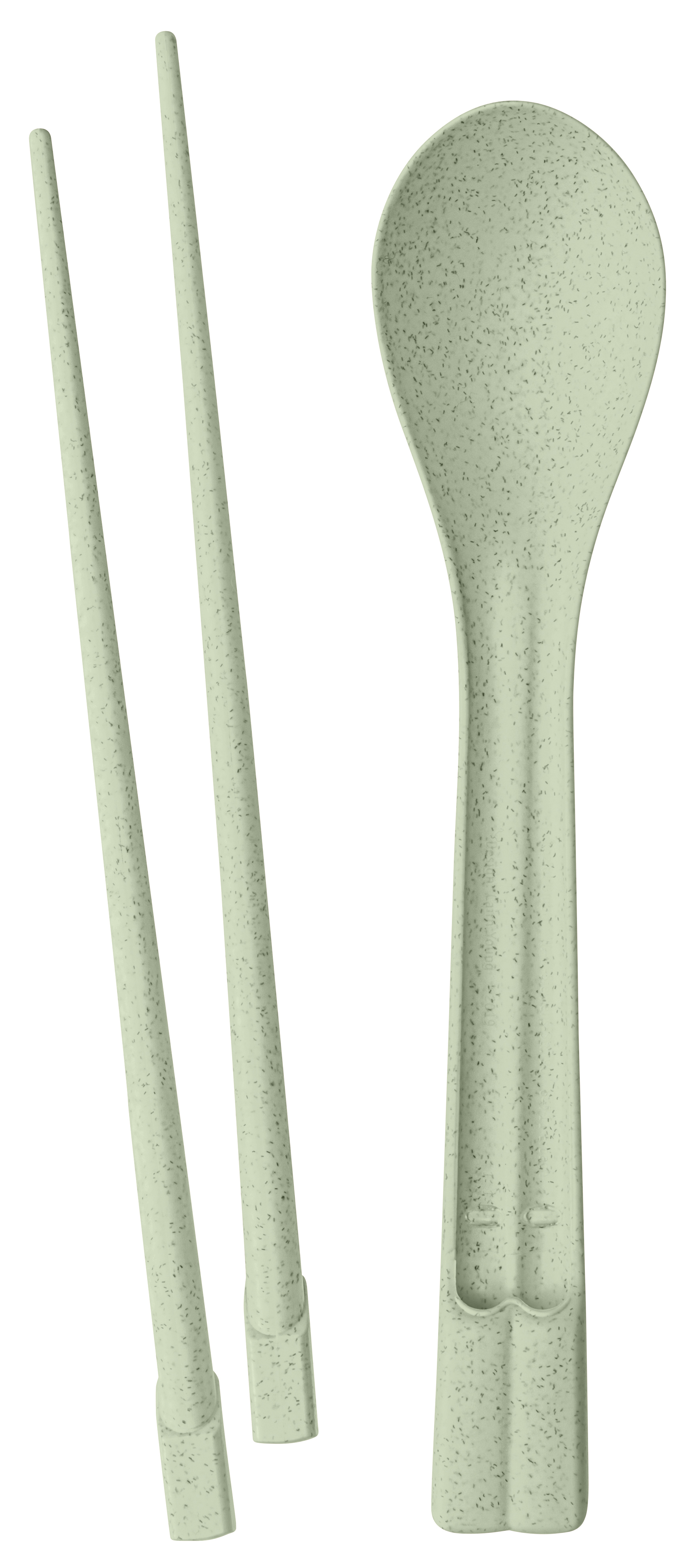 Pałeczki turystyczne z łyżką zielone 23 cm – obraz-1
