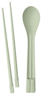 Pałeczki turystyczne z łyżką zielone 23 cm – obraz-1
