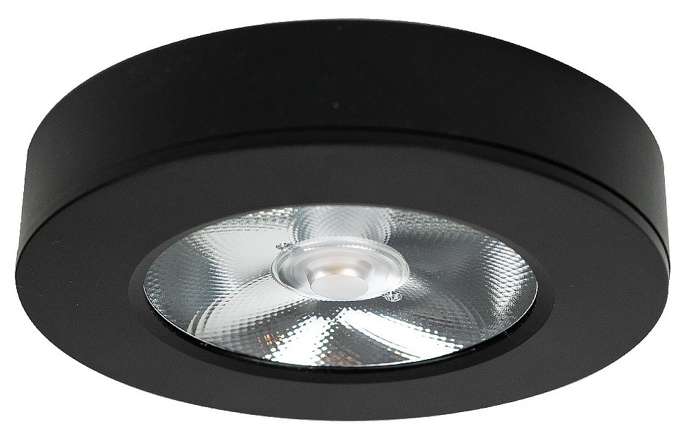 Panel LED natynkowy  Ø11x2 cm 3000k czarny – obraz-1
