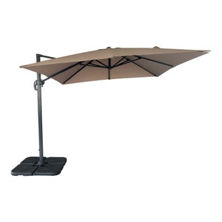 Parasol ogrodowy z bazą 295x295 cm piaskowy – grafika-1.