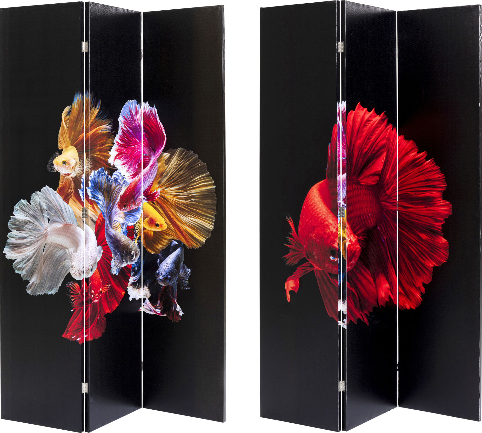 Paravan Colorful Fish vs Fire Fish 120x180 cm – imagine-1.