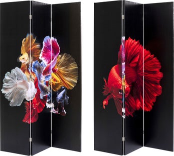 Paravan Colorful Fish vs Fire Fish 120x180 cm – imagine-1.