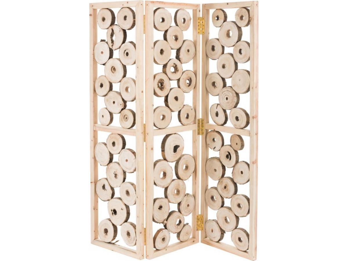 Parawan drewniany 150x170cm naturalny – obraz-1