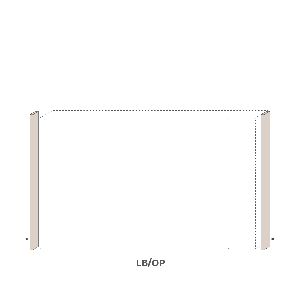 Паспарту без осветление за гардероб LB Aria – изображение-1