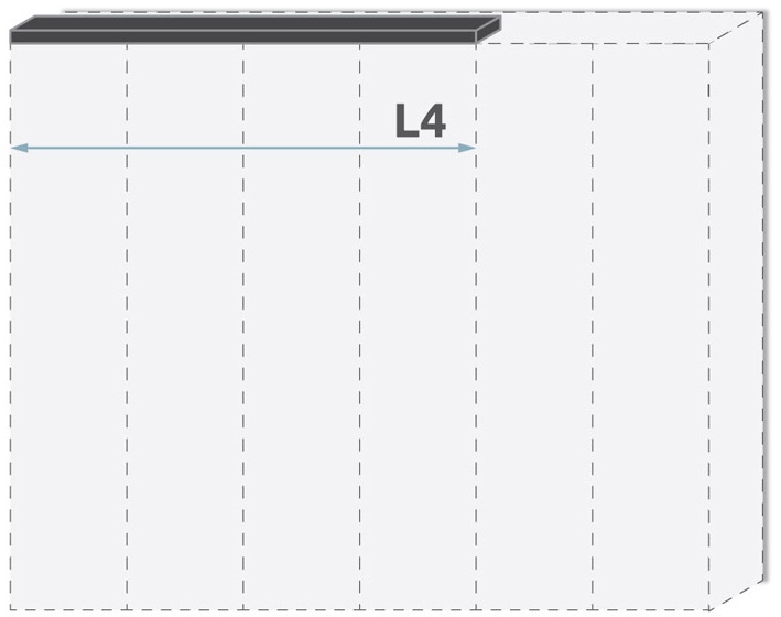 Паспарту без осветление за гардероб Sonata L4/PN – изображение-1